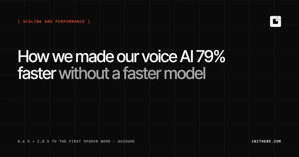 How we made our voice AI 79% faster without a faster model: 8.6 seconds to 1.8 seconds to the first spoken word